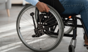 wheelchair with commode